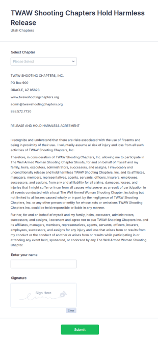 Hold Harmless Agreement Form Template