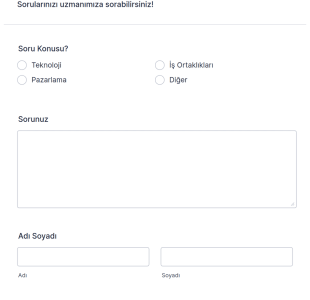 Uzman Soru Cevap Form Şablonu