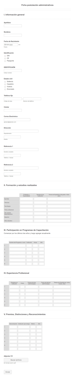 Vacante Auxiliar Administrativo