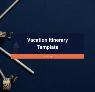 Vacation Itinerary Form Template