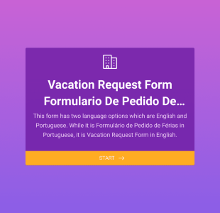 Formulário De Pedido De Férias Form Template