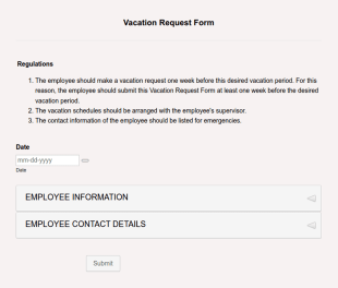 Vacation Request Form Template