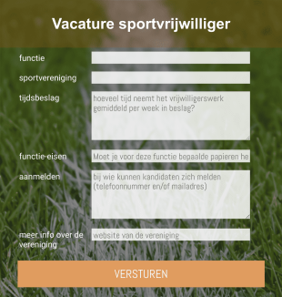 Formulier Werven Sport Vrijwilligers Form Template