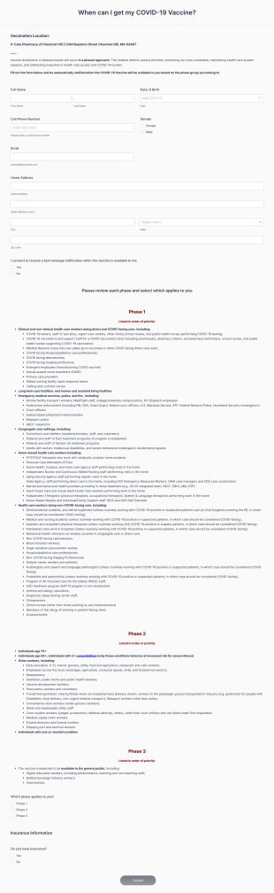 Chestnut Hill Form Template