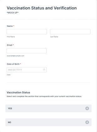 Vaccination Status And Verification Form Template