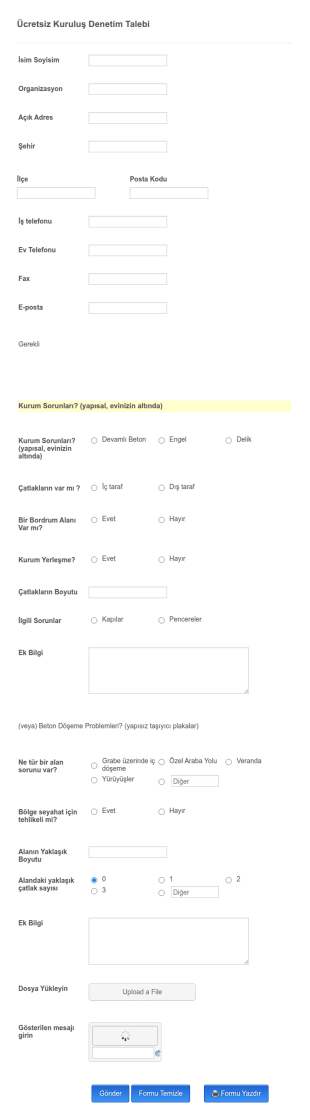 Vakıf Muayene Form Şablonu