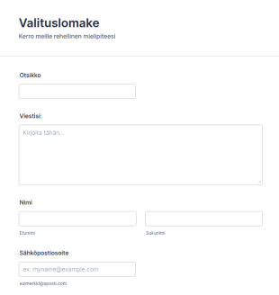 Valituslomake