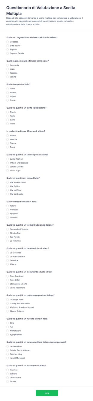 Valutazione A Scelta Multipla