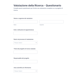 Valutazione Della Ricerca Questionario