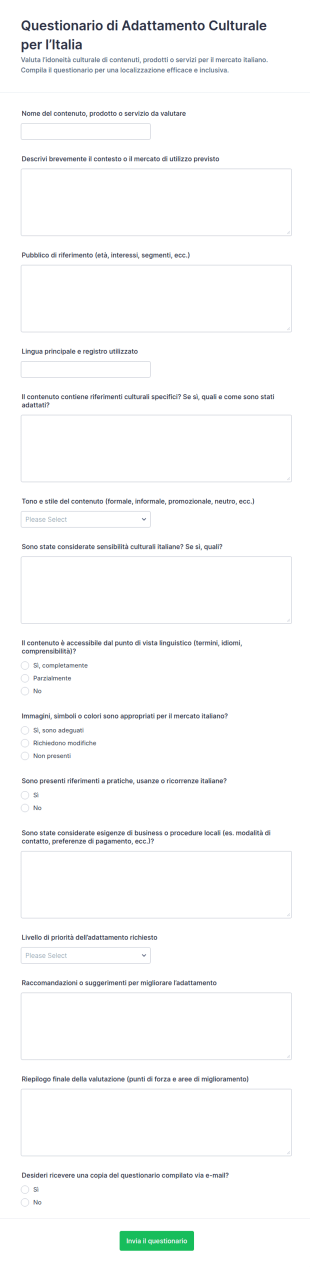 Valutazione Di Adattamento Culturale