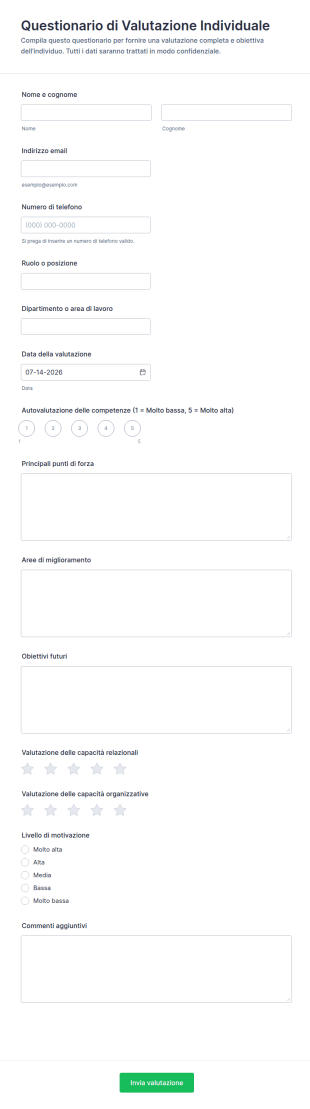 Valutazione Individuale Survey