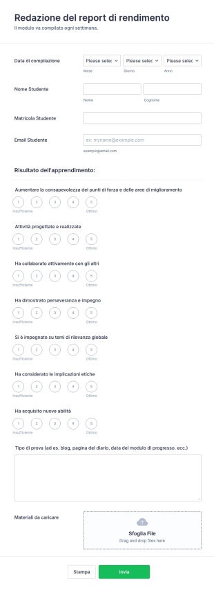 Valutazione Prestazioni Studenti
