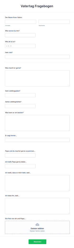 Vatertag Fragebogen