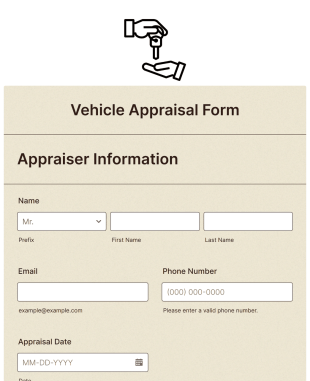 Vehicle Appraisal Form Template