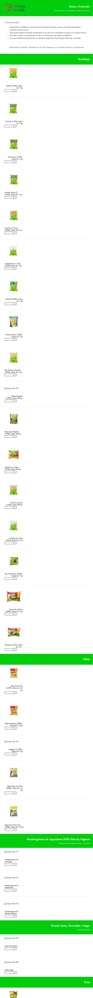 Venta De Productos Minuto Verde