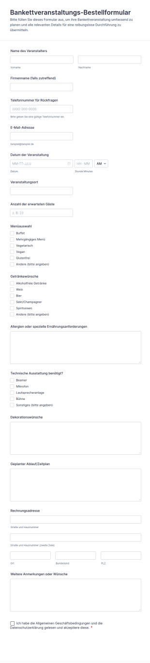 Veranstaltungsplanung Formular 🎉🎈