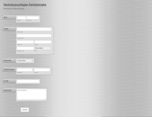 Verenluovutuslomake Form Template