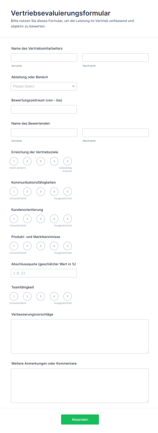 Vertriebsevaluierungsformular