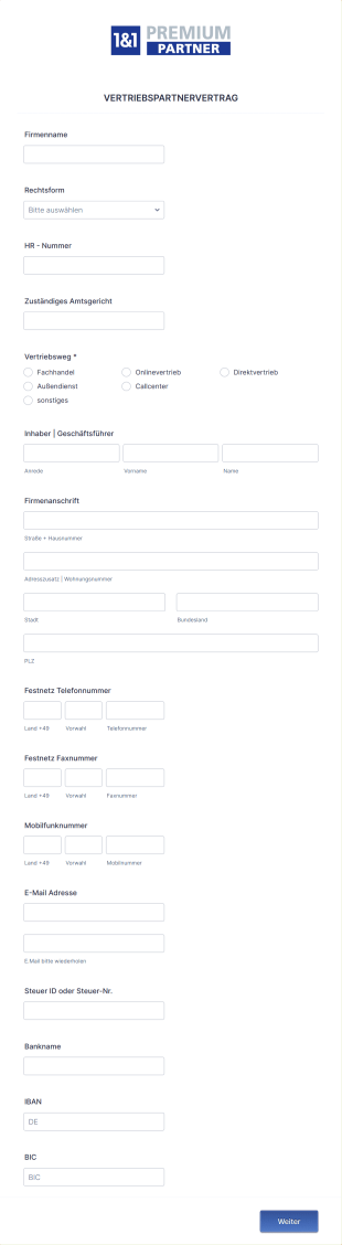 Vertriebspartnervertrag Händler | Callcenter