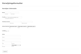 Verwijzingsformulier Form Template