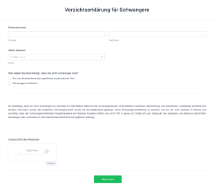Verzichtserklärung Für Schwangere