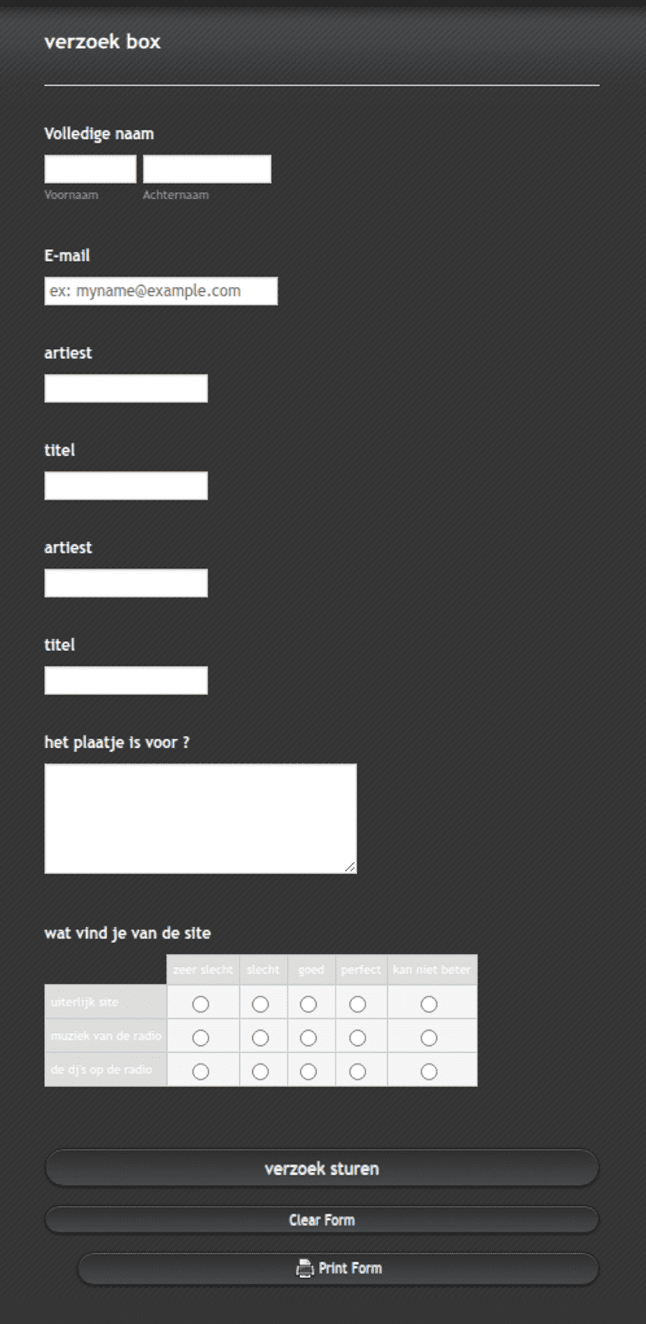 Request Box Design Request Box Formulier Sjabloon | Jotform