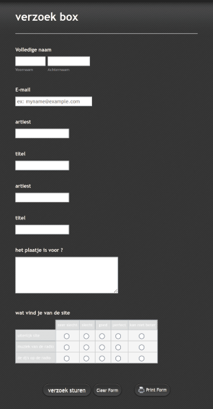Request Box Form Template