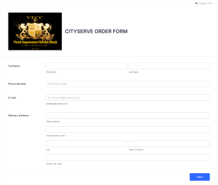 Victory Empowerment Christian Church CityServe Order Form Template