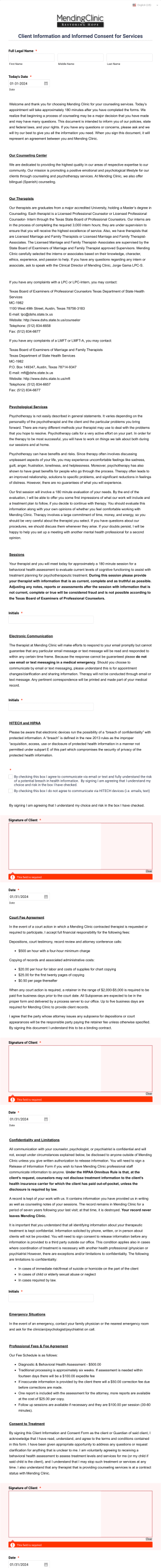 Video Consultation Informed Consent Form Template