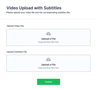 Video Upload With Subtitles Form Template