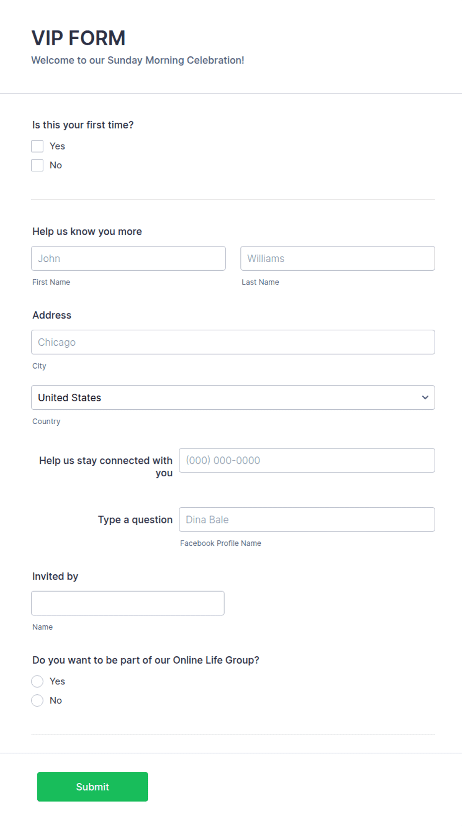 Vip Client Form VIP Form Template | Jotform