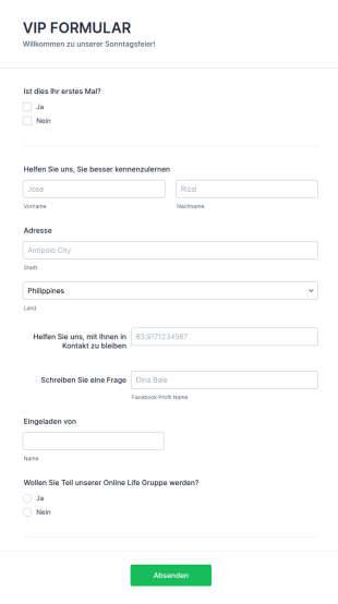 VIP Formular