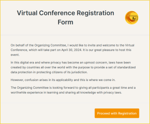 Virtual Conference Registration Form Template