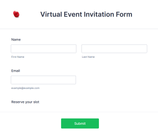 Virtual Event Invitation Form Template