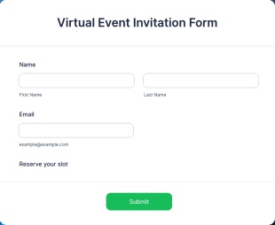 Virtual Event Invitation Form Template