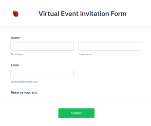 Virtual Event Invitation Form Template
