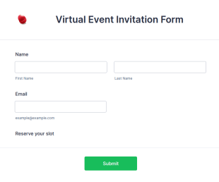 Virtual Event Invitation Form Template