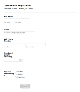 Virtual Open Houses Xperience Form Template