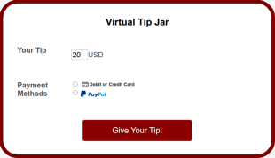 Virtual Tip Jar Form Template