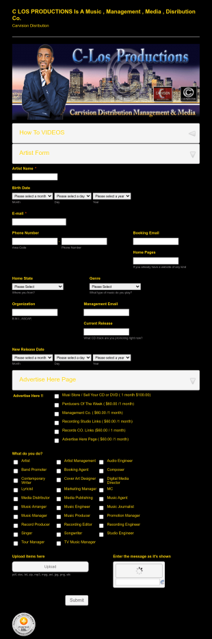 Vision 2 Life Form Template