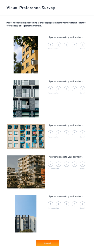 Visual Preference Survey Form Template