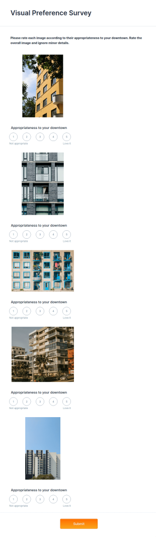 Visual Preference Survey Form Template