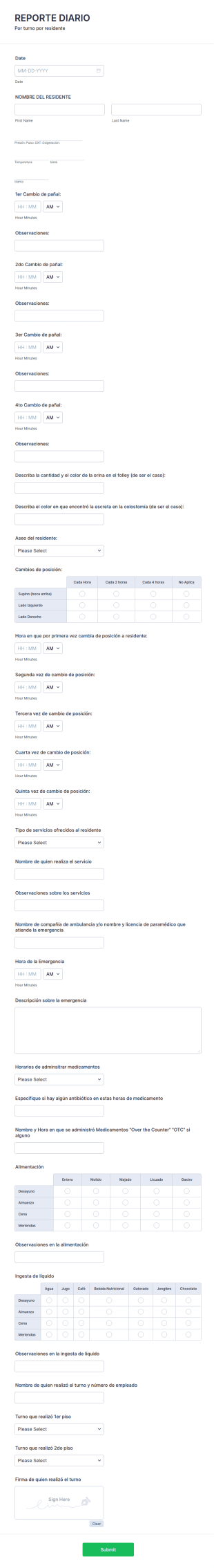 Reporte Diario