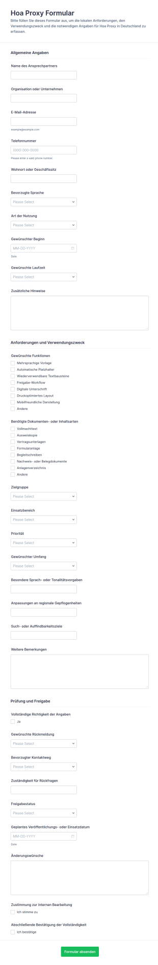 Vollmacht Für Hausverwaltung Formular