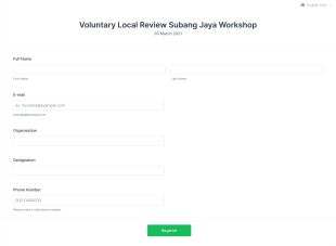 Voluntary Local Review Subang Jaya Workshop Form Template