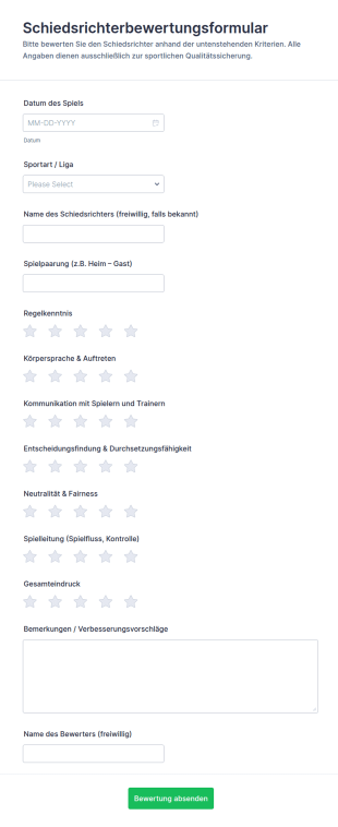 Vorevaluation Für Referenzpersonen Fragebogen