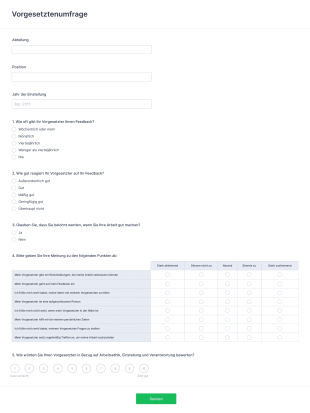 Vorgesetztenumfrage Form Template