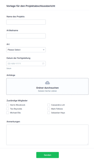Vorlage Für Den Projektabschlussbericht