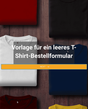 Vorlage Für Ein Leeres T Shirt Bestellformular