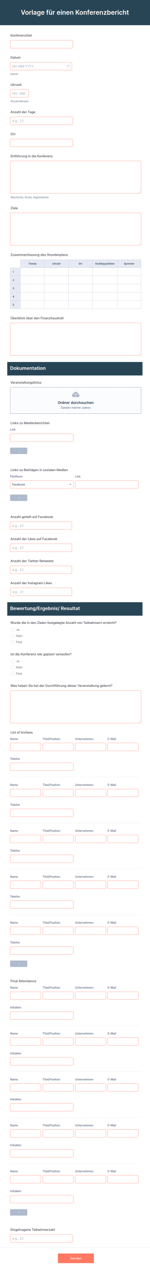 Vorlage Für Einen Konferenzbericht